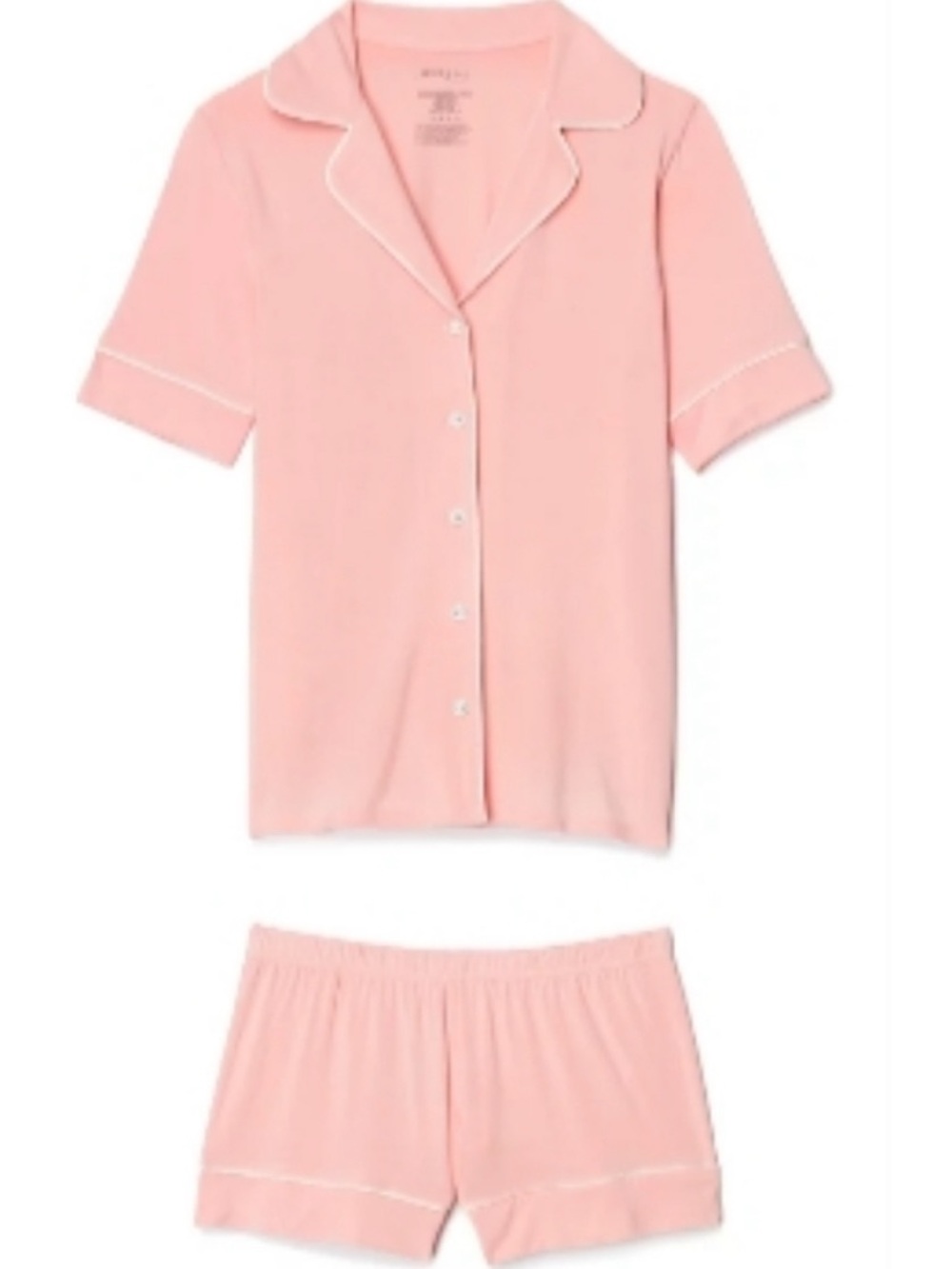 Adore Me Pale Pink Short-Sleeve Pajama Set